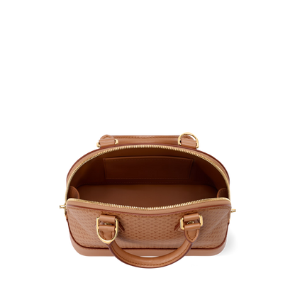 Women's Alma BB Minigram Hazelnut Calfskin Handbag