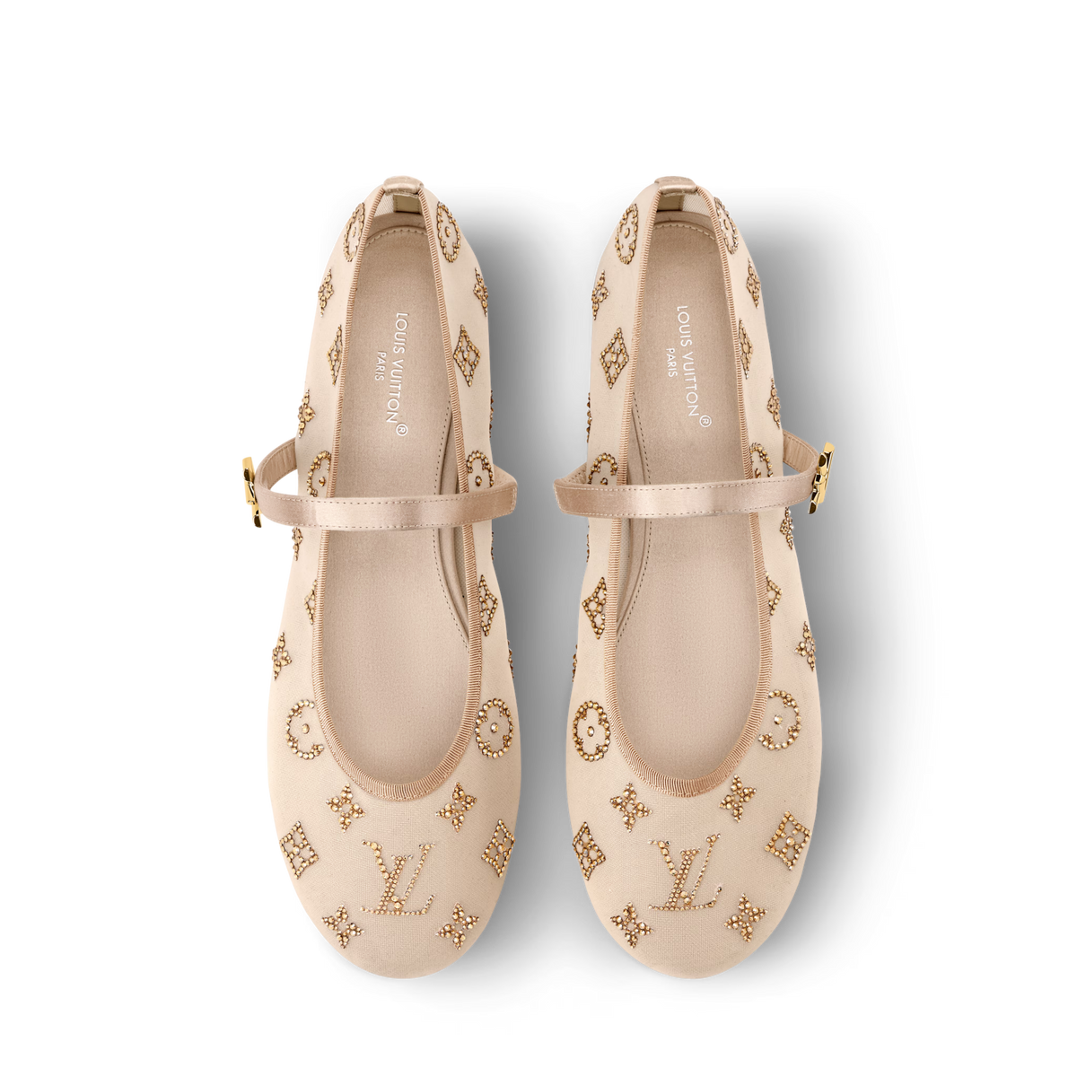 Women's Romy Flat Ballerina Mesh Rhinestone Monogram Ballet Pump 1AK3Q0