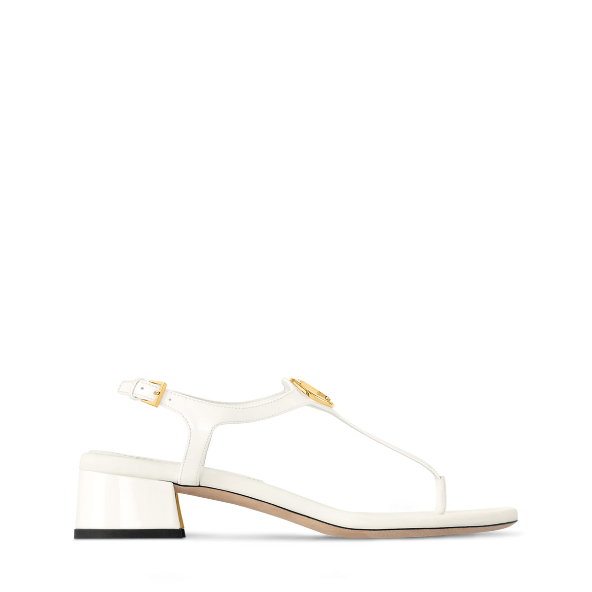 Women's Sunkiss Sandal White Patent Calf Leather 1AHO30