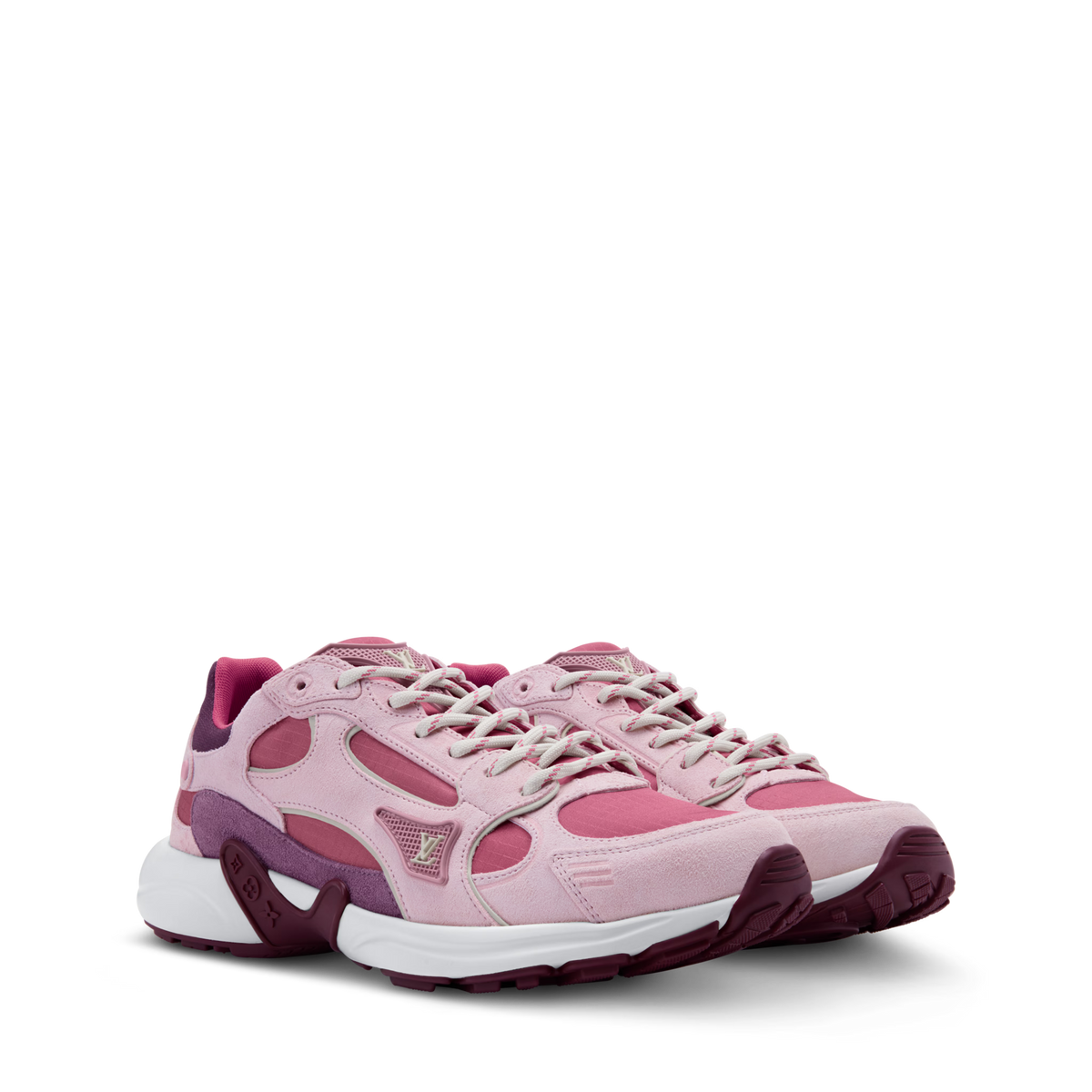 Women's LV Olympia Pink Suede Calf Leather Sneaker 1AJP88