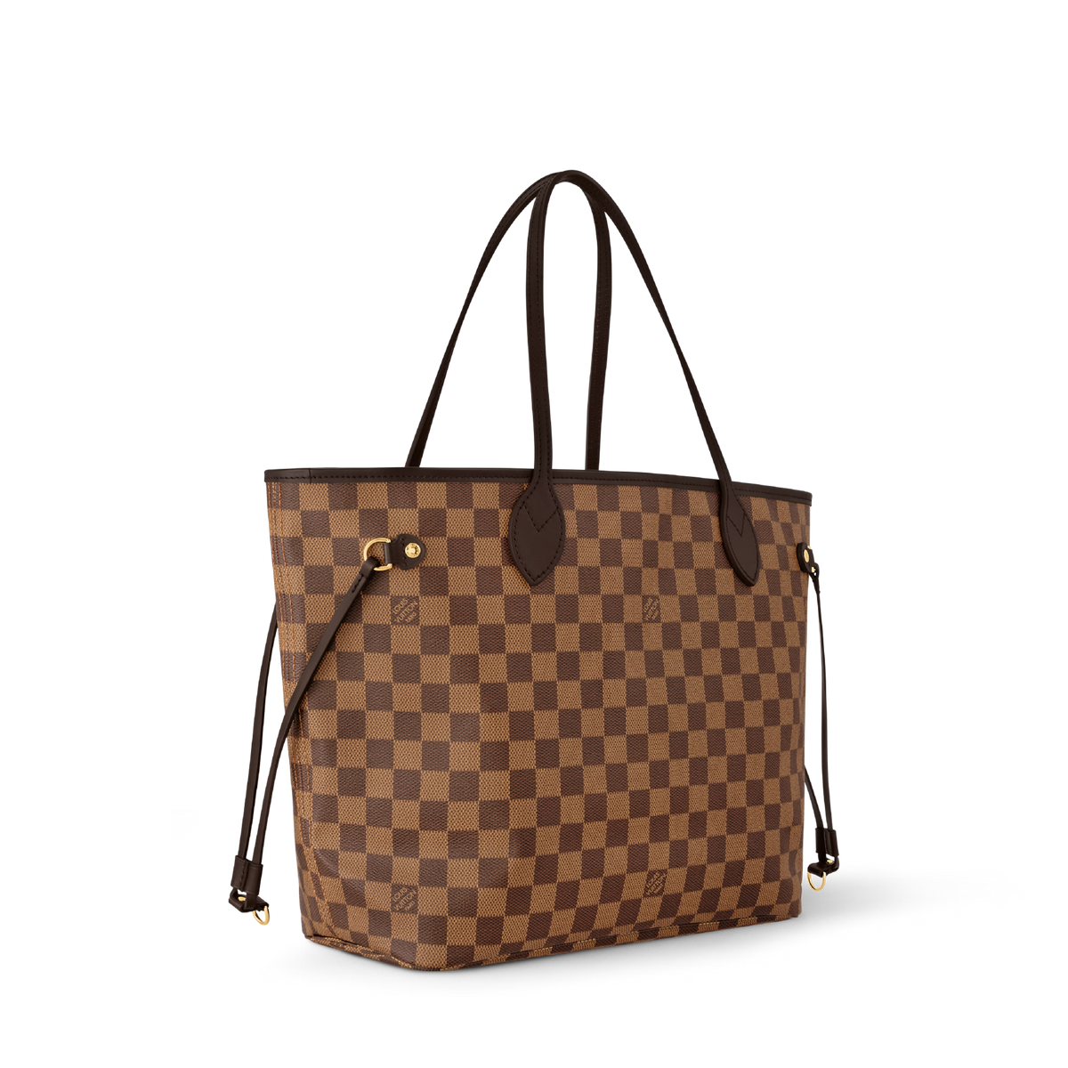 Women's Neverfull MM Damier Ebene Rose Ballerine Tote Bag