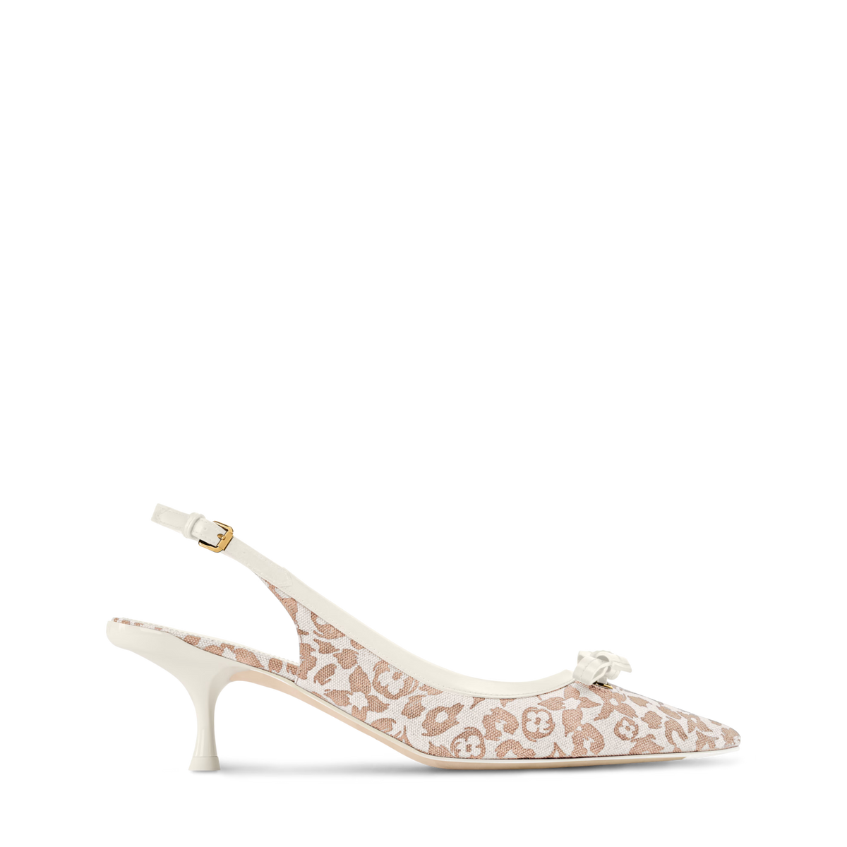 Women's 6AM Slingback Pump Brown Monogram Leopard Canvas 1AJMOY