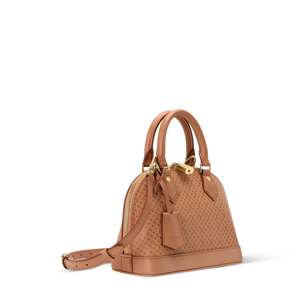 Women's Alma BB Minigram Hazelnut Calfskin Handbag