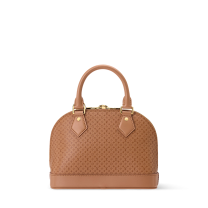 Women's Alma BB Minigram Hazelnut Calfskin Handbag