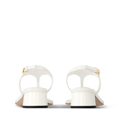 Women's Sunkiss Sandal White Patent Calf Leather 1AHO30