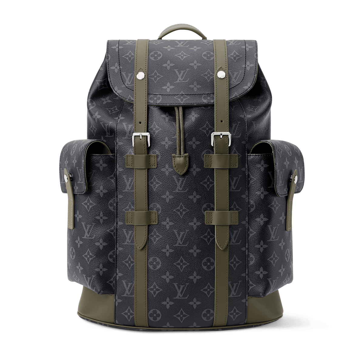 Men's Christopher MM Backpack Monogram Eclipse Canvas Khaki