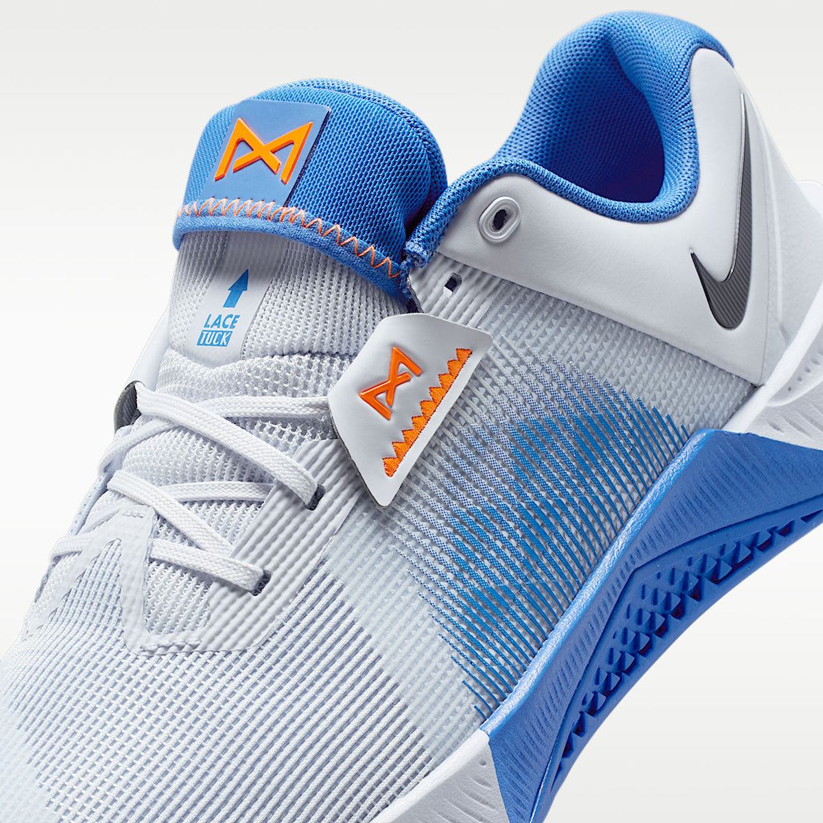 Metcon 10 Men's Workout Shoes Hyperlift Plate Football Grey/Blue Crystal/Orange Frost