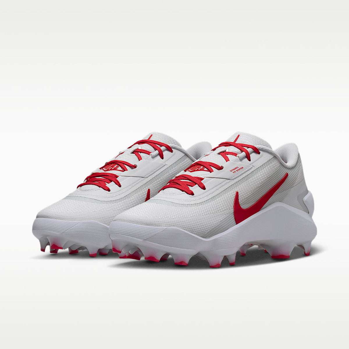 Unisex Diamond Showcase MCS Baseball Cleats White/University Red