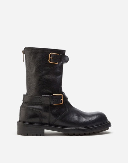 Men Horsehide Biker Boots