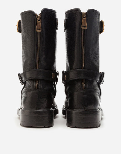 Men Horsehide Biker Boots