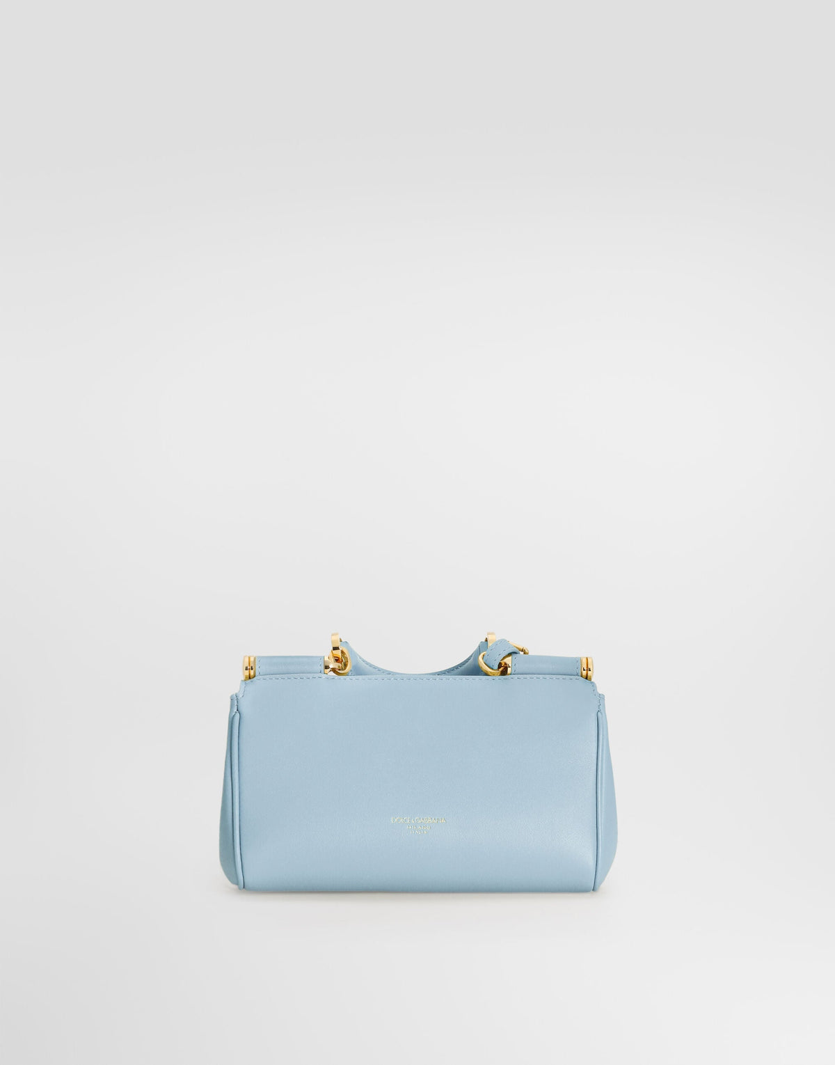 My Sicily Handbag Plongé Calfskin Leather Blue Brass-Toned Hardware