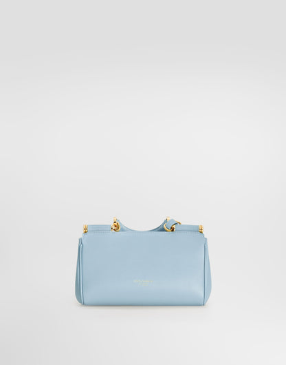 My Sicily Handbag Plongé Calfskin Leather Blue Brass-Toned Hardware