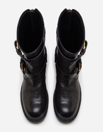 Men Horsehide Biker Boots