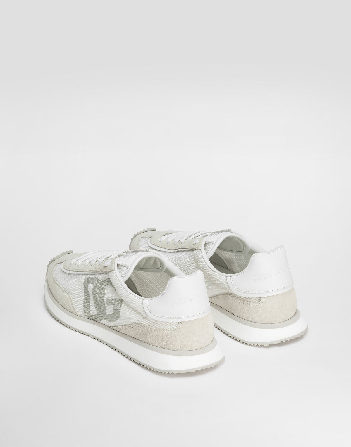 Men's DG CUSHION Mixed-Material Sneakers White
