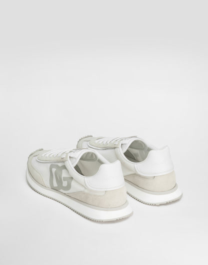 Men's DG CUSHION Mixed-Material Sneakers White