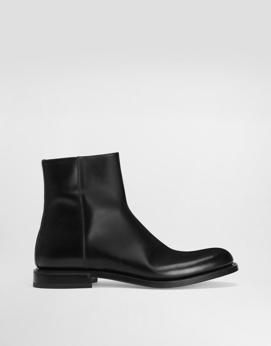 Men Brushed Calfskin Leather Ankle Boots