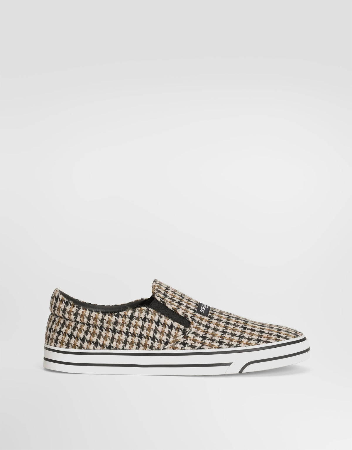 DG Sailing Men's Houndstooth Wool Sneakers in Multicolor