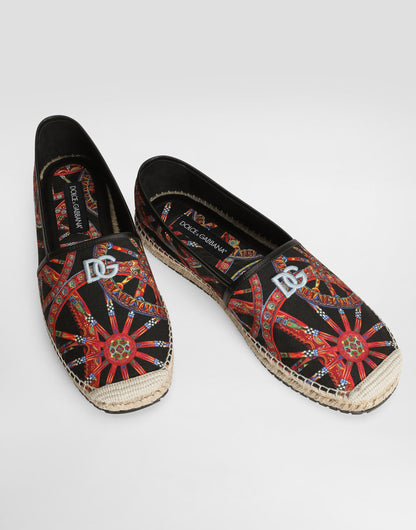 Men's Multicolor Carretto-Print Canvas Espadrilles With TPU Outsole