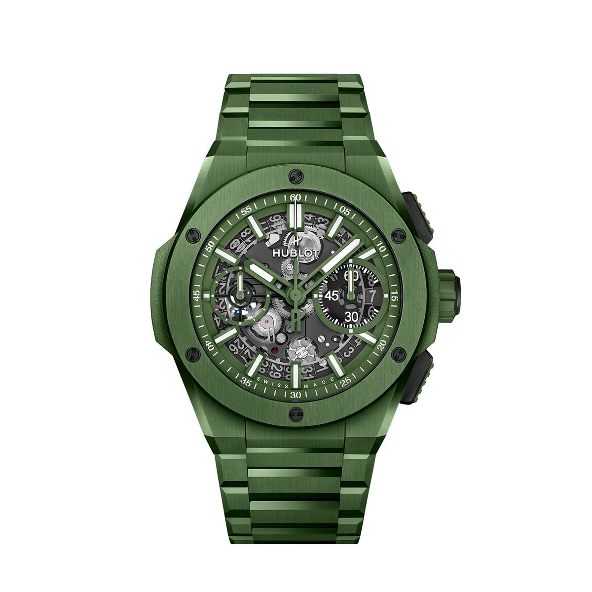 HB Big Bang INTEGRATED GREEN CERAMIC Ref# 451.GX.5220.GX