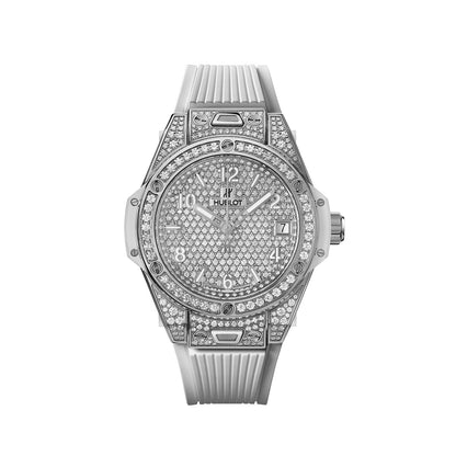 Hublot Big Bang ONE CLICK STEEL WHITE FULL PAVÉ Ref# 465.SE.9010.RW.1604