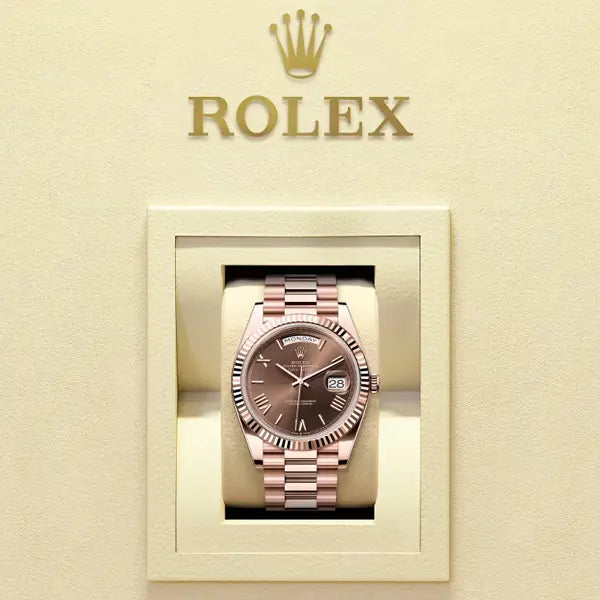 Day-Date 40 Everose Gold Chocolate Roman Numeral Dial - Ref. 228235-0002