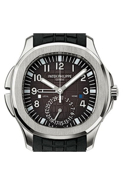 Patek Philippe Aquanaut Dual Time Black Dial Automatic Men's Watch 5164A-001