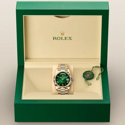 Day-Date 40 Oyster, 40 mm, Yellow Gold, Green Ombré Dial, Ref 228238-0069