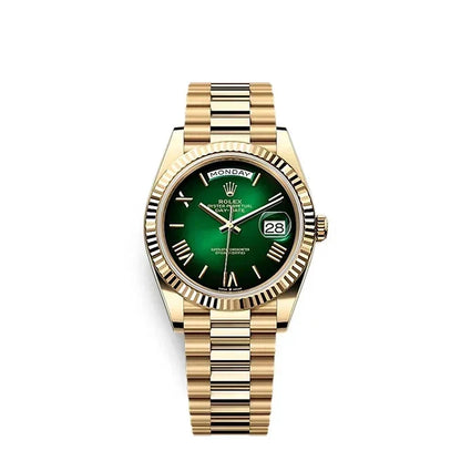 Day-Date 40 Oyster, 40 mm, Yellow Gold, Green Ombré Dial, Ref# 228238-0069MN