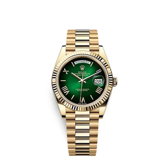 Day-Date 40 Oyster, 40 mm, Yellow Gold, Green Ombré Dial, Ref# 228238-0069MN
