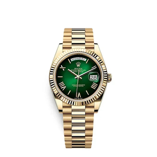Day-Date 40 Oyster, 40 mm, Yellow Gold, Green Ombré Dial, Ref 228238-0069