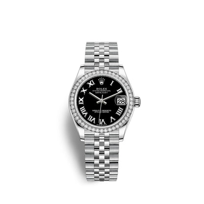 Datejust 31, Oystersteel, 18kt White Gold and diamonds, Ref# 278384RBR-0002