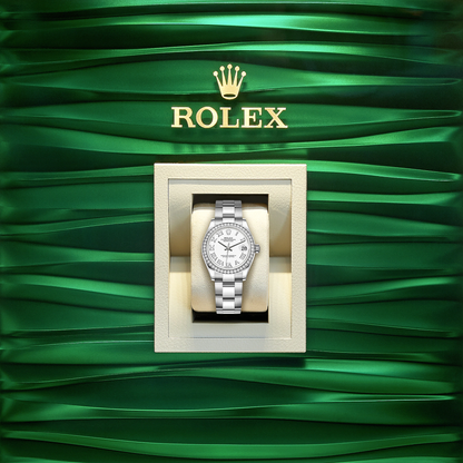 Datejust 31, Oystersteel, 18kt White Gold and diamonds, Ref# 278384RBR-0013