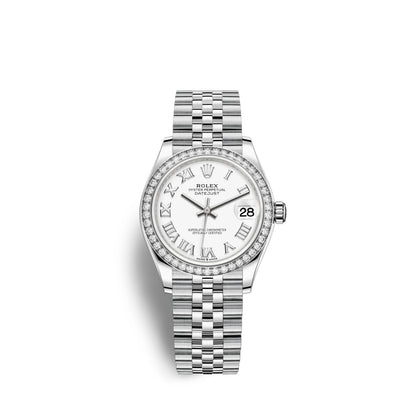 Datejust 31, Oystersteel, 18kt White Gold and diamonds, Ref# 278384RBR-0014