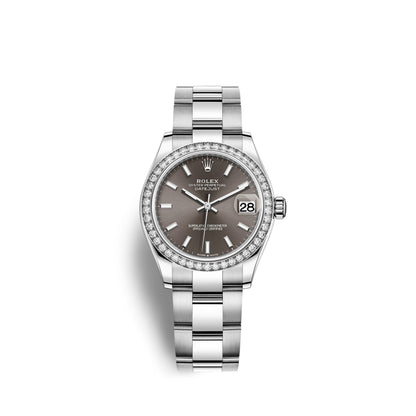 Datejust 31, Oystersteel, 18kt White Gold and diamonds, Ref# 278384RBR-0019