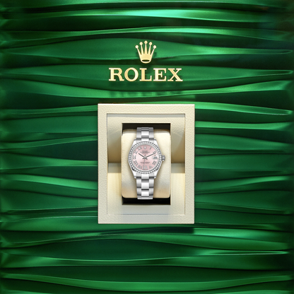 Datejust 31, Oystersteel, 18kt White Gold and diamonds, Ref# 278384RBR-0027
