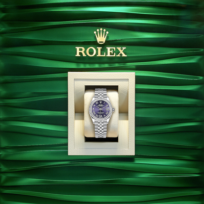 Datejust 31, Oystersteel, 18kt White Gold and diamonds, Ref# 278384RBR-0030