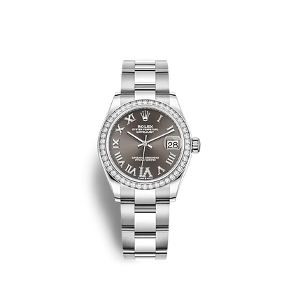 Datejust 31, Oystersteel, 18kt White Gold and diamonds, Ref# 278384RBR-0031
