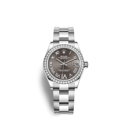 Datejust 31, Oystersteel, 18kt White Gold and diamonds, Ref# 278384RBR-0031