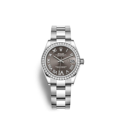 Datejust 31, Oystersteel, 18kt White Gold and diamonds, Ref# 278384RBR-0031