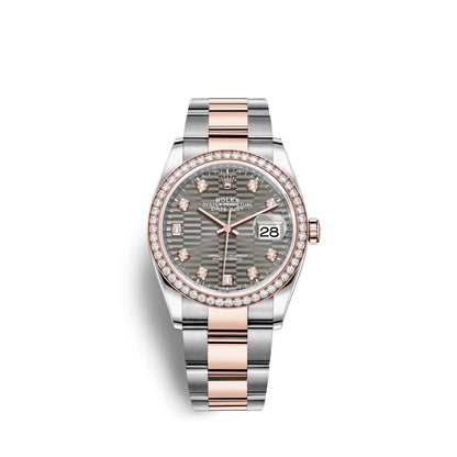 Datejust 36mm, Oystersteel and 18k Everose Gold, Ref# 126281rbr-0030