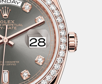 Day-Date 36mm, 18k Everose Gold, Ref# 128345rbr-0052