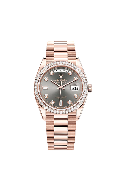 Day-Date 36mm, 18k Everose Gold, Ref# 128345rbr-0052