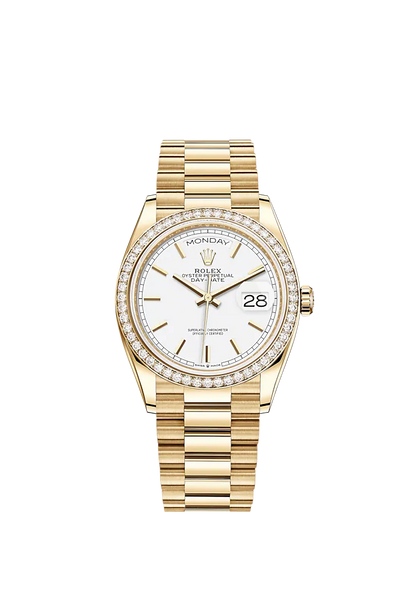 Day-Date, 36mm, 18k Yellow Gold, Ref# 128348rbr-0047