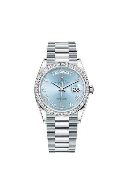 Day-Date, 36mm, Platinum and Diamonds, Ref# 128396tbr-0002
