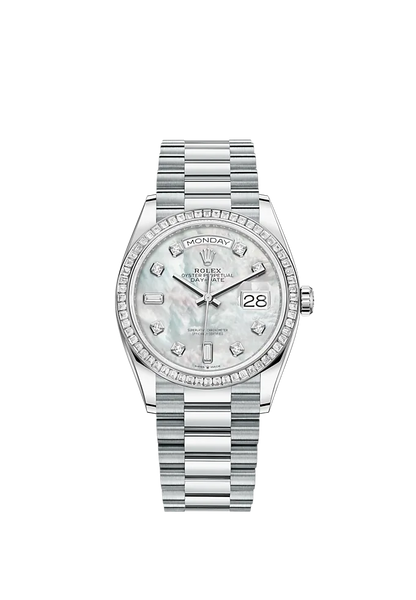 Day-Date, 36mm, Platinum and Diamonds, Ref# 128396tbr-0005