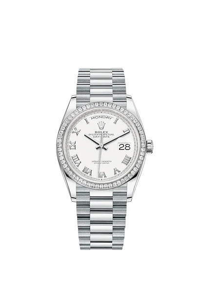 Day-Date, 36mm, Platinum and Diamonds, Ref# 128396tbr-0010