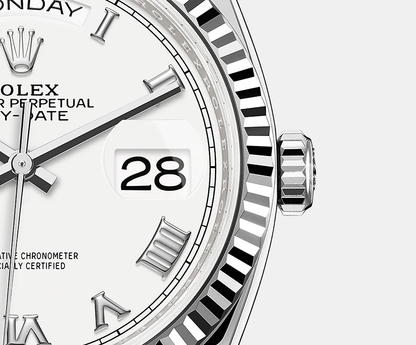 Day-Date, 36mm, Platinum, Ref# 128236-0007