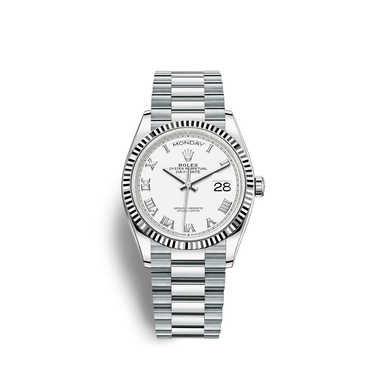 Day-Date, 36mm, Platinum, Ref# 128236-0007