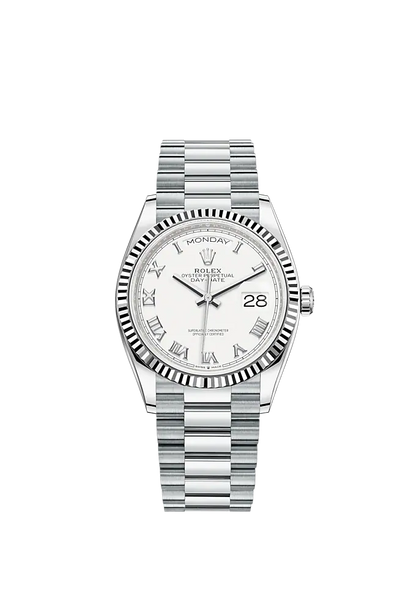 Day-Date, 36mm, Platinum, Ref# 128236-0007