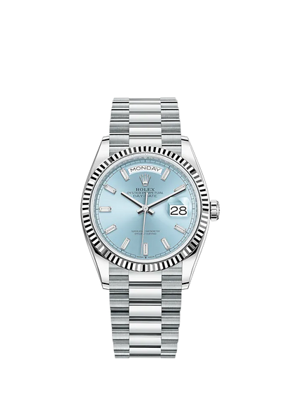 Day-Date, 36mm, Platinum, Ref# 128236-0009